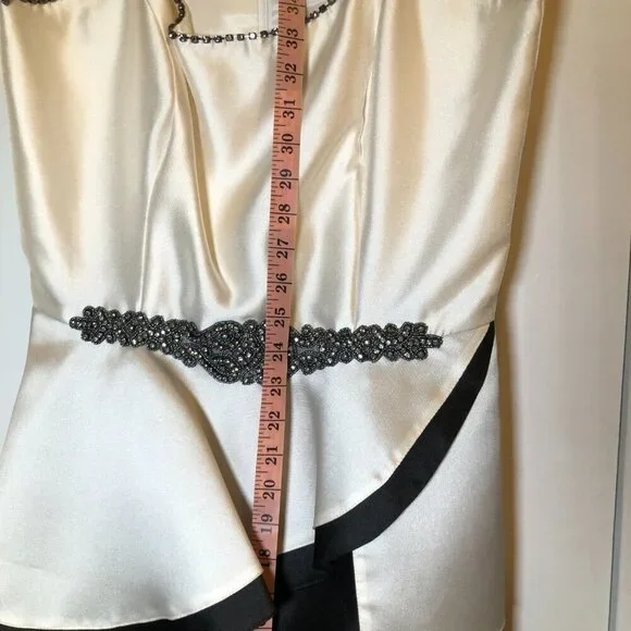 Ideas by Barbara Mother of the Bride Evening Dress Black/Ivory 3958--15 S M NWT - Picture 6 of 14